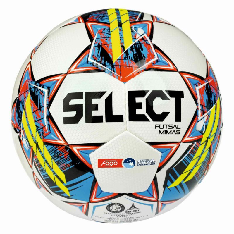 Piłka halowa SELECT Futsal Mimas FOGO Ekstraklasa FIFA Basic biała - obrazek 2