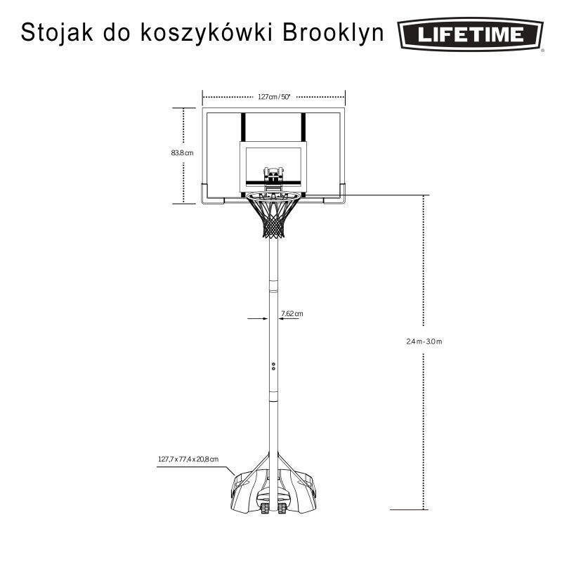 Stojak do koszykówki Lifetime 50" BROOKLYN 90981 - obrazek 30