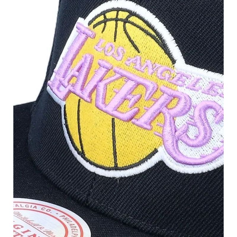 Czapka z daszkiem Mitchell & Ness NBA Los Angeles Lakers Top Spot Snapback Hwc Lakers HHSS2976-LALYYPPPBLCK - obrazek 4