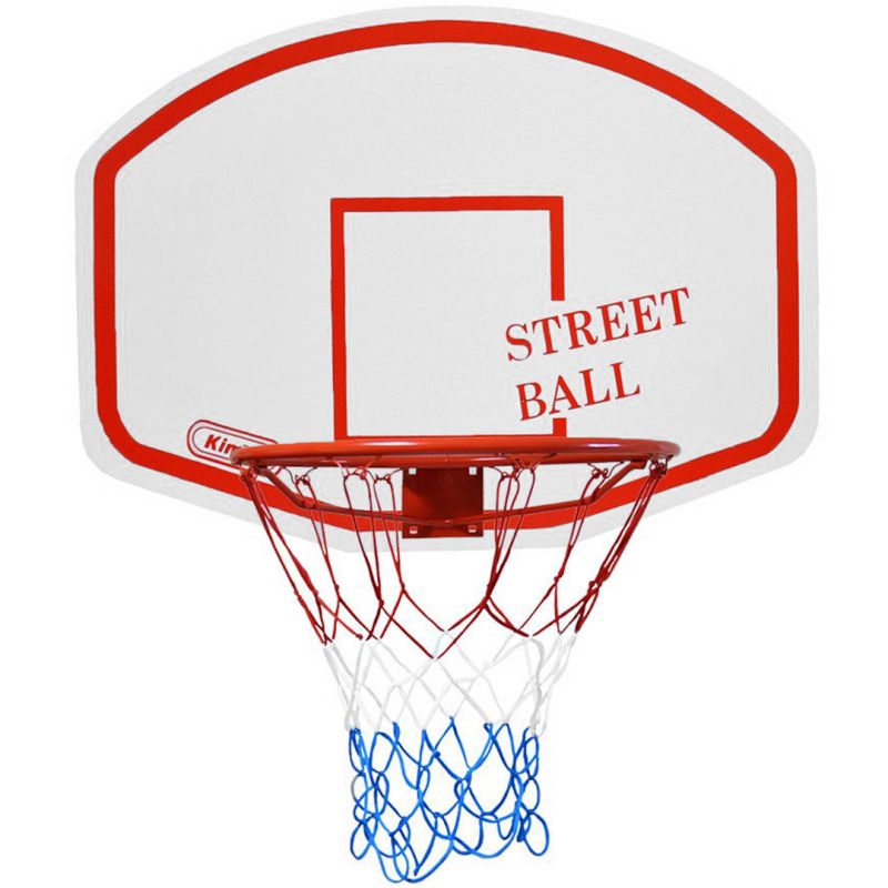 Tablica do koszykówki Kimet Street Ball+obręcz biało-czerwona - obrazek 2