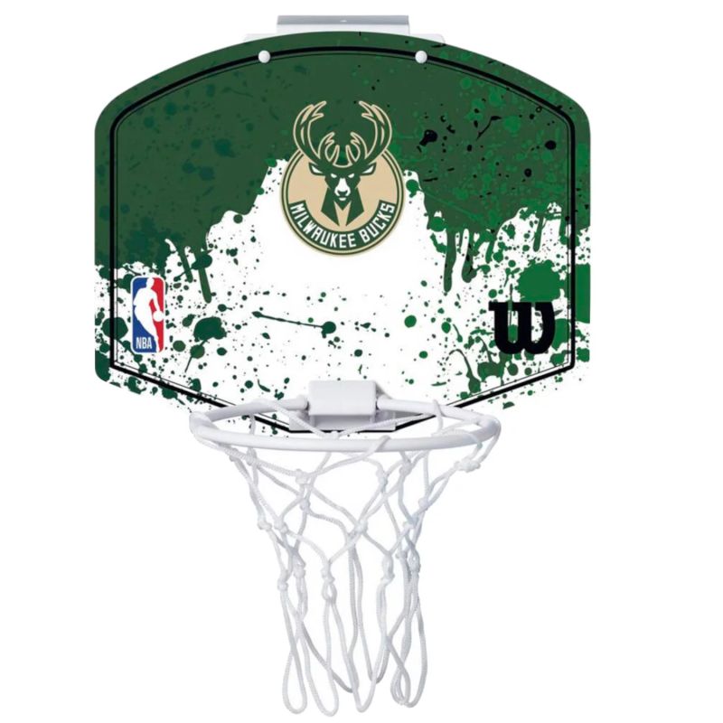 Tablica do koszykówki Wilson NBA Team Milwaukee Bucks Mini Hoop WTBA1302MIL - obrazek 2