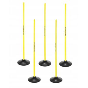 Tor przeszkód slalomowy 160cm laski + podstawa 1,5kg Żółty 100865