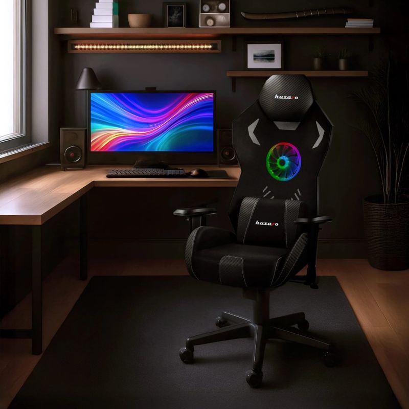 Fotel gamingowy Huzaro Combat 7.6 RGB Black - obrazek 7