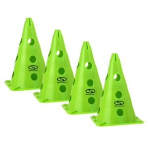Zestaw pachołków treningowych 4 szt. - 30 cm zielone / PT4-13H-G