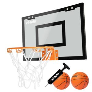 VIRTUFIT TABLICA DO KOSZYKÓWKI PRO MINI Z 2 PIŁKAMI I POMPKĄ - CZARNA